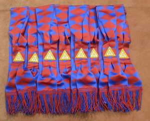 NESTA SPORTS Tablier, Écharpe, Bijoux de poitrine, Collier, Gants et Cravates du Grand Chapitre Royal Arch et du Président du Compagnons Royal - Product Image 6