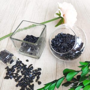 Pierres de pierre précieuse en obsidienne noire naturelle, polies, pour la fabrication de bijoux, l'artisanat, la décoration de la maison, vente en gros - Product Image 3