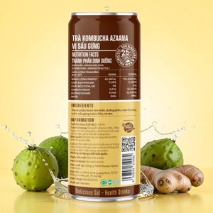 Bebida de Kombucha de Jengibre Dracontomelon, Bebida Fermentada Probiótica, Proveedor Mayorista Personalizado OEM - Product Image 4