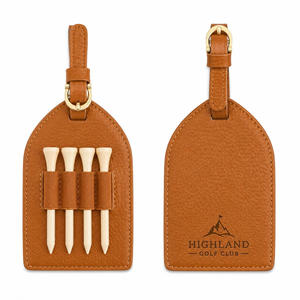 Porte-tee de golf en cuir personnalisé avec logo, vente en gros - Product Image 5