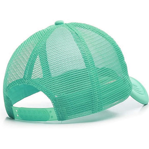 White and Mint Green Trucker Cap Mesh Back Adjustable Unisex 6-Panel <b>Hat</b> Casual Spring <b>Summer</b> Style - Product Image 5