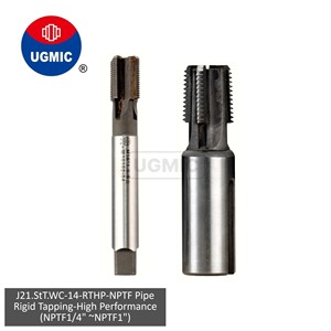 J21.StT.WC-14-R.T.H.P-NPTF1/4" NPTF3/8" NPTF1/2"-NPTF Pipe Taper,Dryseal,<b>Thread</b> -Straight Flutes-(Braazed)WeldedCarbide <b>Taps</b>-JIS - Product Image 1