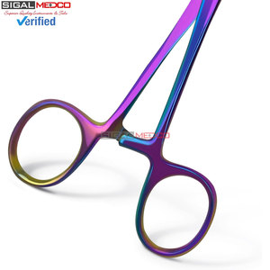 Porte-aiguille de précision 7,5 pouces arc-en-ciel pour manipulation et suture des aiguilles, en acier inoxydable, instrument ophtalmique multicolore - Product Image 5