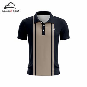 เสื้อคอสูงผ้าโพลีเอสเตอร์ 100% แบบสั่งทำพิเศษ แขนสั้น ผลิตจากผ้าถักที่เป็นมิตรกับสิ่งแวดล้อม พิมพ์โลโก้ตามสั่ง ชุดทำงานผู้ชาย - Product Image 4