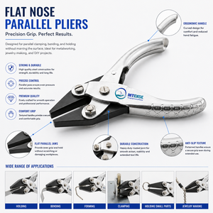 Alicates Profesionales de Punta Plana Paralela de Acero Inoxidable, Alicates de Precisión para Joyería, Herramienta de Mandíbula Paralela, Fabricante OEM ODM - Product Image 2