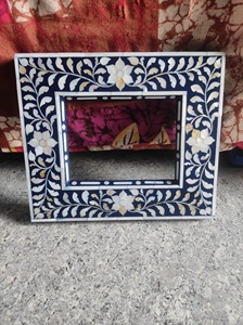 Mother of Pearl Inlay Modern <b>White</b> <b>Photo</b> <b>Frame</b> Construction Handmade Eco Friendly Vintage Full Color Print for Tabletop Use - Product Image 5