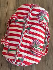 Floral Printed Handmade Quilted <b>Boho</b> <b>Style</b> 100% Cotton Rope Handle Travel Bag-Shoulder Striped Duffel Luggage for Women - Product Image 3