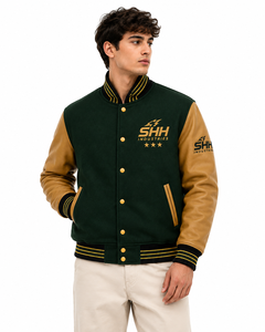 SHH INDUSTRIES Custom <b>Men</b> Varsity <b>Jacket</b> Embroidered Logo Letterman Baseball Bomber <b>Jacket</b> PU Leather Sleeves Wholesale - Product Image 6