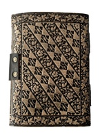 Carnet de notes vintage 2026 en cuir véritable 100% avec pentagramme en relief, couverture rigide, fermoir en laiton antique, reliure cousue
