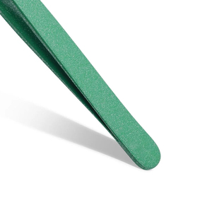 Pinzas para Cejas de Acero Inoxidable al por Mayor, Punta Inclinada, Estilo Moderno, Color Verde, para Maquillaje y Belleza - Product Image 4