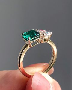 Bague en diamant de 3,15 carats de taille poire cultivé en laboratoire, or blanc 14 carats, bijoux classiques de fiançailles et de mariage, original - Product Image 6