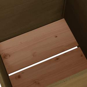 Grandes jardinières et pots de fleurs en pin massif brun miel, durables - Product Image 5