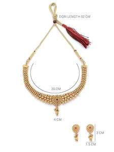 Parure de bijoux de luxe en laiton et zircon Kundan, collier ras-du-cou et boucles d'oreilles clous, style traditionnel indien, pour mariée, fiançailles, mariage, soirée, brillant - Product Image 4