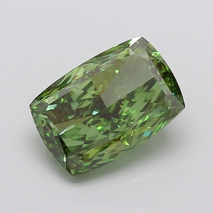 Luxury 5.50 Carat Cushion Cut Fancy Vivid Green Lab Created <b>Diamond</b> with VS2 Clarity Loose Gem Ideal for <b>Rings</b> Pendants - Product Image 2
