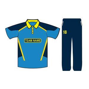Uniformes de Cricket Personalizados al por Mayor con Logotipo, Transpirables, 100% Poliéster, Tallas Grandes, con Color y Talla Personalizados, Alta Calidad - Product Image 2