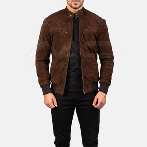 <b>Men's</b> <b>Suede</b> Leather <b>Jacket</b> With Smooth Texture Stylish Design Full Zip Closure And Comfortable Fit For Everyday Outdoor Wear - Product Image 2