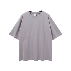 เสื้อยืดโอเวอร์ไซส์ใส่ได้ทั้งชายและหญิงผ้าคอตตอนขนาดพิเศษ210 GSM 100% ปักโลโก้สำหรับแฟชั่นสตรีทแวร์ - Product Image 5