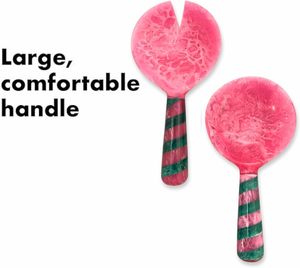 ชุดช้อนและส้อมเสิร์ฟสลัดเรซิ่นสีชมพู ทำด้วยมือ พร้อมด้ามจับ ทนทาน น้ำหนักเบา สำหรับใช้ในครัว - Product Image 3