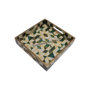 Wholesale High Quality Elegant Wooden Tray Food Gifting <b>Hamper</b> Square Serving Tray With Handles for <b>Coffee</b> - Product Image 3