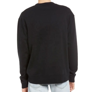 Sweat-shirt à capuche unisexe à manches longues en coton, haut de gamme, col rond uni, surdimensionné, personnalisé - Product Image 3