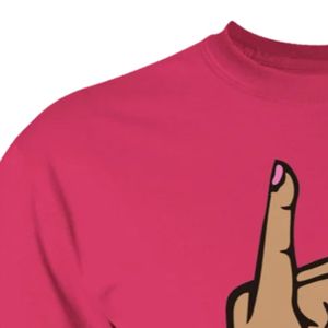 Camiseta de Mujer con Bordado, Color Rosa Intenso, Manga Corta, Cuello Redondo, Informal, Diseño Textil Hecho a Mano, Top de Moda, Ropa al por Mayor - Product Image 2