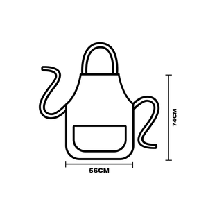 Delantal de algodón con bolsillo frontal, lavable a máquina, para cocinar, uso diario, 560x740mm, ligero, con bolsillos frontales para cocina - Product Image 6