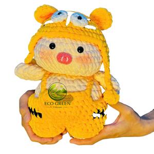 Peluche en coton faite à la main, lapin, mouton, crochet, jouet en peluche, poupée amigurumi, décoration de chambre d'enfant, cadeau d'anniversaire, fabricant sur mesure - Product Image 1