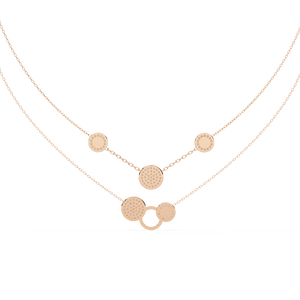 Luxury Handcrafted 10k 14K 18k Rose Gold Layered Diamond Jewellery <b>Necklace</b> Women’s <b>Statement</b> Diamond Jewellery Collection - Product Image 2