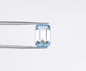 Diamant bleu fantaisie certifié IGI, cultivé en laboratoire, taille émeraude, diamant CVD en vrac, VS VVS, diamant créé en laboratoire pour la fabrication de bijoux fins - Product Image 3
