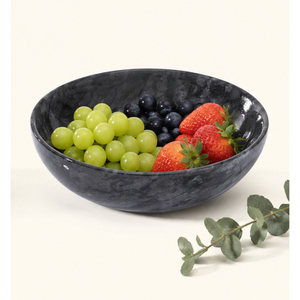 Bol en marbre noir naturel, plat de présentation de luxe en pierre pour table basse, fait main, vente en gros, bol décoratif pour fruits - Product Image 4