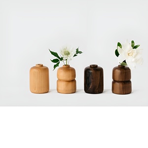 Indian Handmade Wooden <b>Vase</b> Set for Home Decoration Rustic Flower Holder Unique Housewarming Gift - Product Image 3