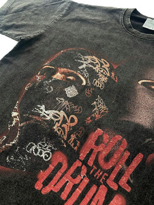 เสื้อยืดแขนสั้นสีดำสำหรับผู้ชาย สไตล์สตรีท คอกลม ทรงหลวม ผ้าเจอร์ซีย์คอตตอน 100% วินเทจ ระบายอากาศได้ดี - Product Image 4