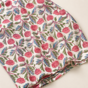 Hand Block Printed Cotton Fabric <b>Set</b> Floral Leaf Pattern Dress Material Soft Breathable Cloth for Kurta <b>Sewing</b> Home Decor - Product Image 6