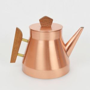 Classic Copper Water Boiling Kettle With Long Lasting Finish For Kitchen Cooking <b>Tea</b> Making And Daily Use - Product Image 2