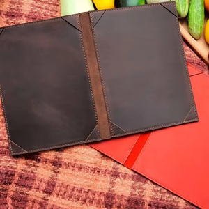 ที่ใส่เมนูหนังแท้สุดหรู งานแฮนด์เมด โลโก้สั่งทำได้ สำหรับโรงแรม คาเฟ่ กันน้ำ น้ำหนักเบา ขายส่งจำนวนมาก - Product Image 1