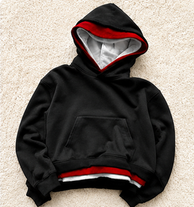 Sweat à capuche personnalisé triple couche en molleton épais, pull à capuche surdimensionné style streetwear, marque privée OEM - Product Image 4