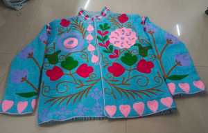 Embroidered Suzani <b>jacket</b> with intricate handmade motifs and vibrant colors ideal for boho fashion boutiques and ethnic - Product Image 4