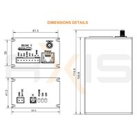 Passerelle Modbus Axis EB-100-MG RS485 Ethernet LTE MQTT SSL, appareil IoT Edge pour l'automatisation industrielle et la surveillance CPCB