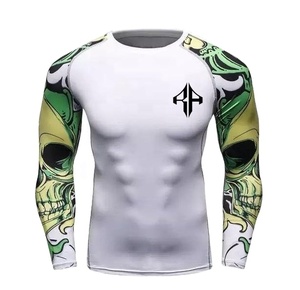 Top venta de los hombres de manga larga Rash Guard de alta calidad Spandex poliéster sublimación Nueva llegada - Product Image 1