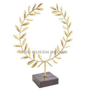 Hot Sale Superior Quality Aluminum Metal <b>Tree</b> And Golden Birds Design Round Shape Silver Plated Decorative Sculptures - Product Image 4