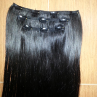 Extensions de cheveux humains bruts à clipser, double trame, vierges Remy du Vietnam, cuticules intactes, non traitées, en vrac