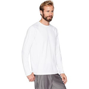 Camiseta Deportiva Clásica de Manga Larga para Hombre, Blanca, Protección Solar UPF 50+, Secado Rápido, Ligera, para Natación, Venta al Por Mayor - Product Image 3