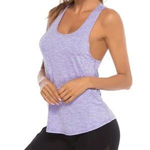Camiseta sin mangas deportiva de punto transpirable de color liso para mujer, estilo racerback, para entrenamiento, de secado rápido con botones, lo último de 2026 - Product Image 3