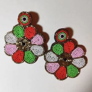 Beaded Parrot Bird Earrings Embellished Handmade Embroidered Glass Beads Customized Color <b>Stud</b> Earrings From BaubleBar - Product Image 5