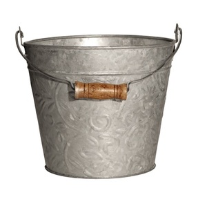 Jardinière artisanale en métal galvanisé rustique de qualité supérieure, motif irrégulier, pour la maison, le jardin, le balcon, pot de fleurs décoratif - Product Image 4