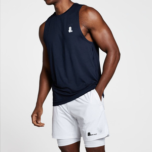 เสื้อกล้ามออกกำลังกายทรงเข้ารูปสำหรับผู้ชาย ผ้าถักคอตตอน/ใยไผ่ แห้งเร็ว ลายการ์ตูน สไตล์ไฮสตรีท - Product Image 1