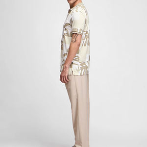 Polo homme en coton tissé uni, coupe ajustée, anti-boulochage, avec logo sublimé, nouvelle conception 2026, qualité professionnelle - Product Image 5