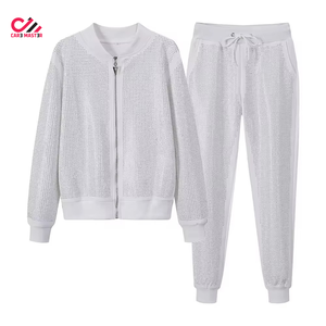 Survêtements personnalisés en strass pour hommes, couleur unie et design, taille adulte, style streetwear, dernière collection - Product Image 1