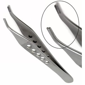 Pinzas Adson personalizadas de 4.75 pulgadas, 7x7 dientes, puntas rectas, de acero inoxidable, dentadas, para disección manual - Product Image 5