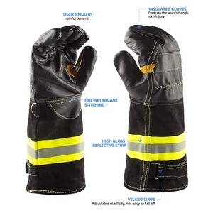 Guantes de Bombero de Cuero Vacuno de Alta Calidad, Resistentes al Calor, Impermeables y a Prueba de Fuego, para la Lucha Contra Incendios Forestales - Product Image 4